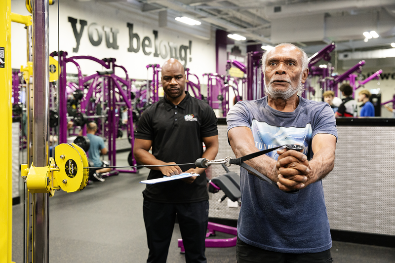 MATSICHS staff and Lung Rehab client at the gym
