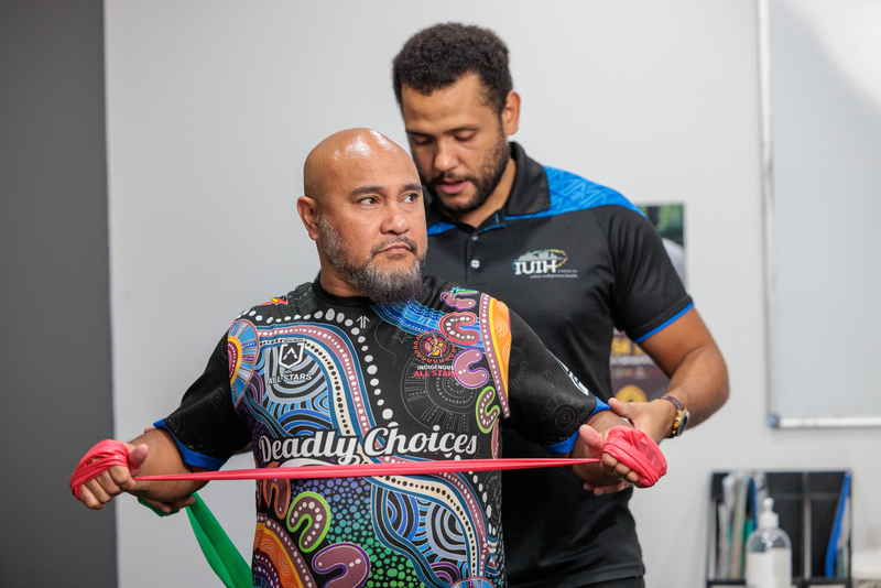 Image of physiotherapist and client