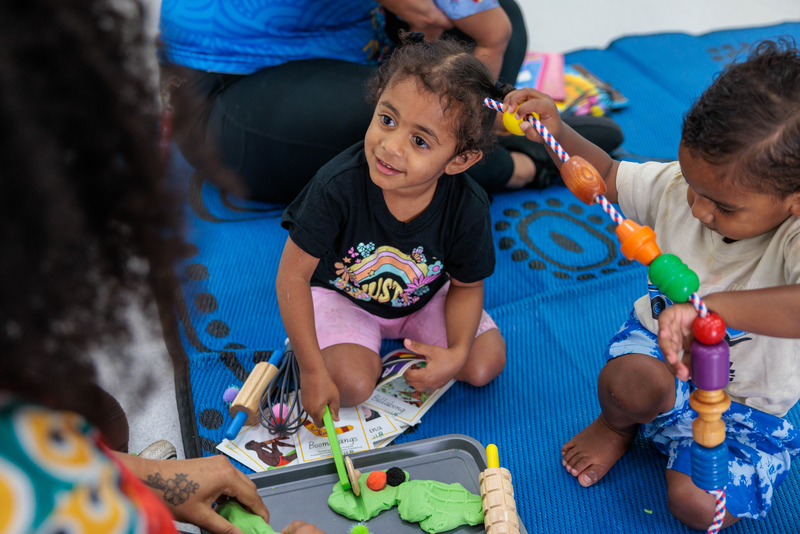 Children playing with toys