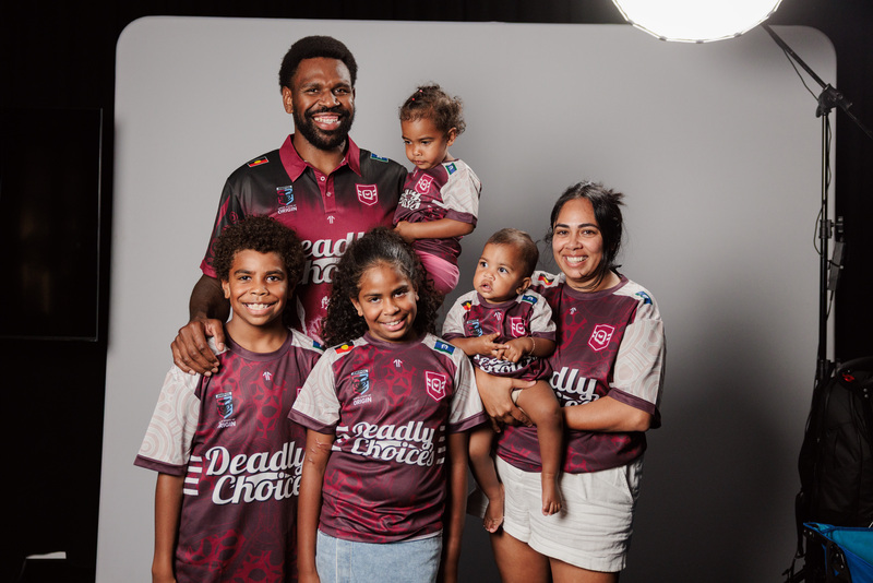 MATSICHS Deadly Dads image of a dad with his family all wearing Deadly Choices Jerseys